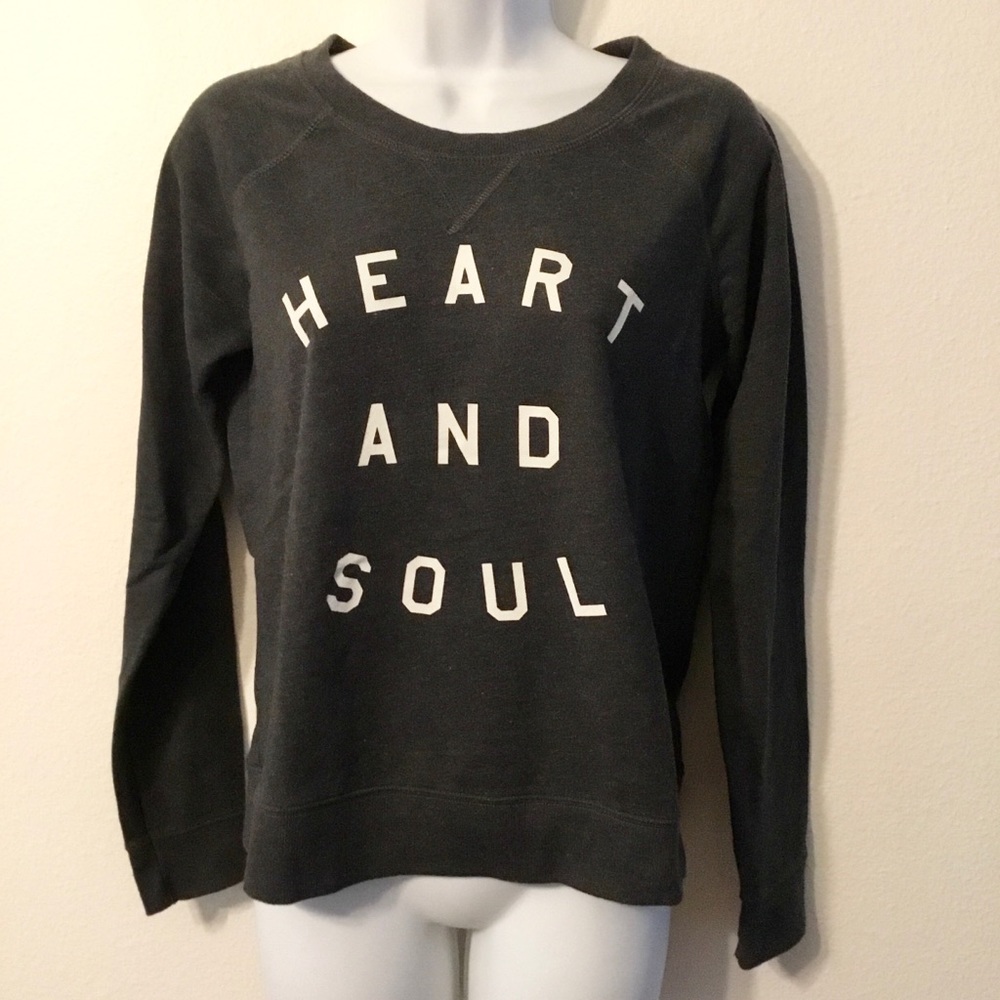 Old Navy Heart and Soul Sweatshirt Charcoal Gray